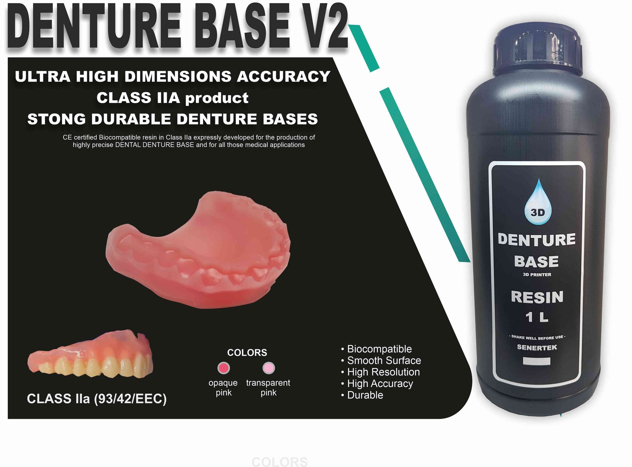 Senertek Denture Base V2 Dental Protez Reçinesi